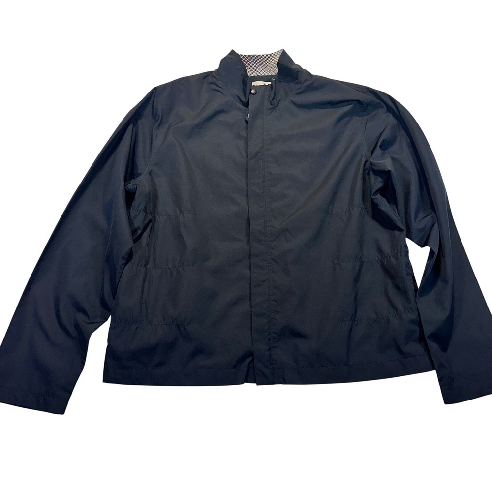 Ashworth Weather Systems Golf Jacket Mens L Black Windbreaker Full Zip WM20071
